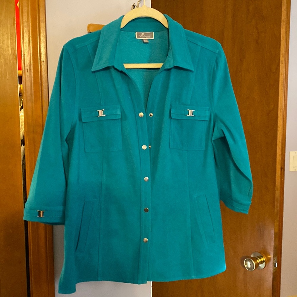 Turquoise light spring jacket